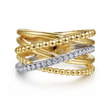14K Yellow Gold, 14K White Gold Ring LR52202M45JJ
