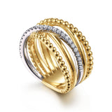 14K Yellow Gold, 14K White Gold Ring LR52202M45JJ