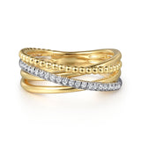 14K Yellow Gold, 14K White Gold Ring LR52551M45JJ