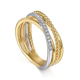 14K Yellow Gold, 14K White Gold Ring LR52551M45JJ