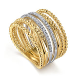 14K Yellow Gold, 14K White Gold Ring LR52559M45JJ