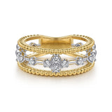14K Yellow Gold, 14K White Gold Ring LR52568M45JJ
