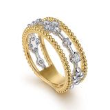 14K Yellow Gold, 14K White Gold Ring LR52568M45JJ