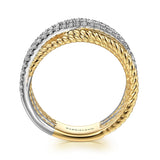 14K Yellow Gold, 14K White Gold Ring LR52602M45JJ