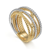 14K Yellow Gold, 14K White Gold Ring LR52602M45JJ