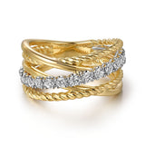 14K Yellow Gold, 14K White Gold Ring LR52611M45JJ
