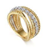 14K Yellow Gold, 14K White Gold Ring LR52611M45JJ