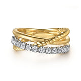 14K Yellow Gold, 14K White Gold Ring LR52625M45JJ