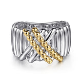 14K Yellow Gold, Sterling Silver (925) Ring LR52758MZJJJ