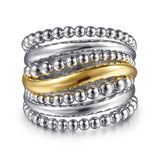 14K Yellow Gold, Sterling Silver (925) Ring LR52764MZJJJ