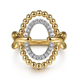 14K Yellow Gold, 14K White Gold Ring LR52779M45JJ