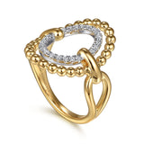 14K Yellow Gold, 14K White Gold Ring LR52779M45JJ