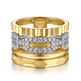 14K Yellow Gold, 14K White Gold Ring LR52793M45JJ