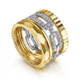 14K Yellow Gold, 14K White Gold Ring LR52793M45JJ
