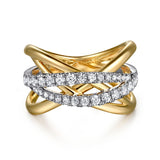 14K Yellow Gold, 14K White Gold Ring LR52795M45JJ