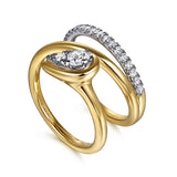 14K Yellow Gold, 14K White Gold Ring LR52802M45JJ