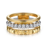 14K Yellow Gold, 14K White Gold Ring LR52813M45JJ