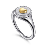 14K Yellow Gold, Sterling Silver (925) Ring LR52869MZJJJ