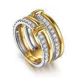 14K Yellow Gold, 14K White Gold Ring LR52898M45JJ