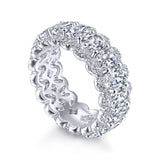 14K White Gold Wedding Band AN14952-7W44JJ