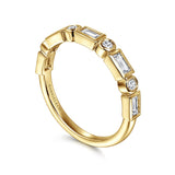 14K White Gold Wedding Band AN16447Y44JJ