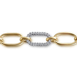 14K Yellow Gold, 14K White Gold Bracelet TB4818-75M45JJ