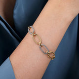 14K Yellow Gold, 14K White Gold Bracelet TB4818-75M45JJ
