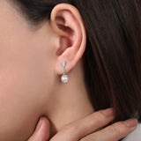 14K White Gold Earring EG9902W45PL