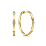 14K Yellow Gold, 14K White Gold Earring EG14068M45JJ