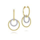 14K Yellow Gold, 14K White Gold Earring EG14285M45JJ