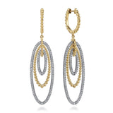 14K Yellow Gold, 14K White Gold Earring EG14872M45JJ