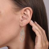 14K Yellow Gold, 14K White Gold Earring EG14872M45JJ
