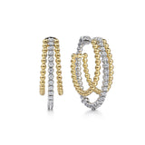 14K Yellow Gold, 14K White Gold Earring EG14939M45JJ
