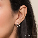 14K Yellow Gold, 14K White Gold Earring EG13830M45JJ