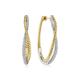 14K Yellow Gold, 14K White Gold Earring EG13947M45JJ