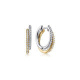14K Yellow Gold, 14K White Gold Earring EG13839M45JJ