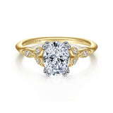 14K Yellow Gold, 14K White Gold Engagement Ring ER11721R4M44JJ