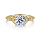 14K Yellow Gold, 14K White Gold Engagement Ring ER11721R4M44JJ