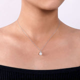 14K White Gold Necklace NK6494W45PL