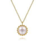 14K White Gold Necklace NK6412Y4JPL