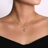 14K White Gold Necklace NK6412Y4JPL