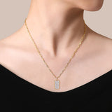 14K White Gold Necklace NK6842-18Y45JJ