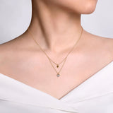 14K White Gold Necklace NK7049Y45JJ