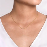 14K White Gold Necklace NK6419Y45JJ