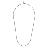 Sterling Silver (925) Necklace NKM6767-22SVJJJ