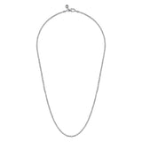 Sterling Silver (925) Necklace NKM7009-22SVJJJ