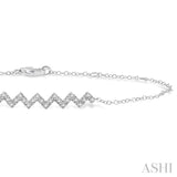 Zig-Zag Diamond Chain Bracelet