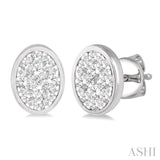 Oval Shape Lovebright Essential Diamond Earrings