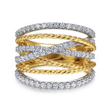 14K Yellow Gold, 14K White Gold Ring LR51623M45JJ