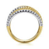 14K Yellow Gold, 14K White Gold Ring LR51623M45JJ